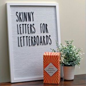 Black skinny letters for letter board